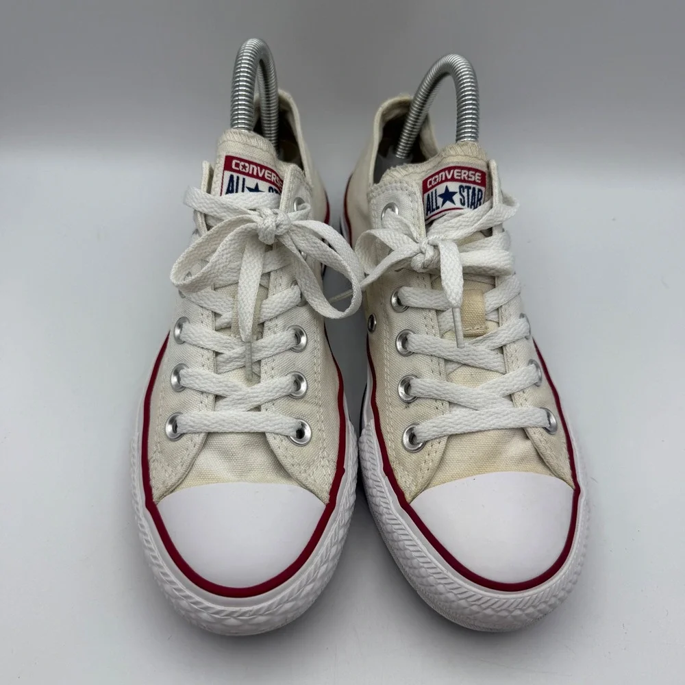 Converse All Star Low Top Sneakers Shoes Women's‎ Size 8 Canvas White Casual